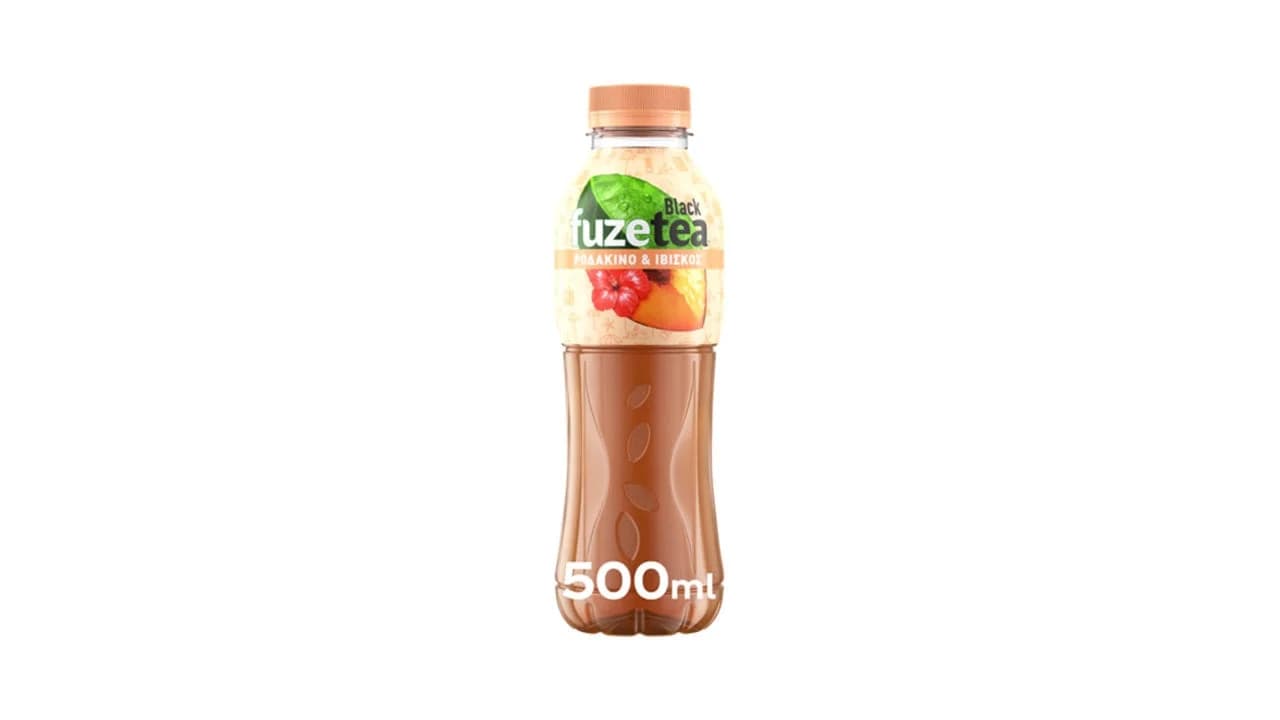 FuzeTea black ice tea ροδάκινο με εκχύλισμα ιβίσκου 500ml