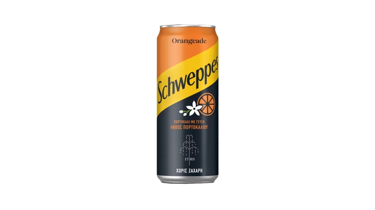 Schweppes orangeade with a hint of orange blossom 330ml