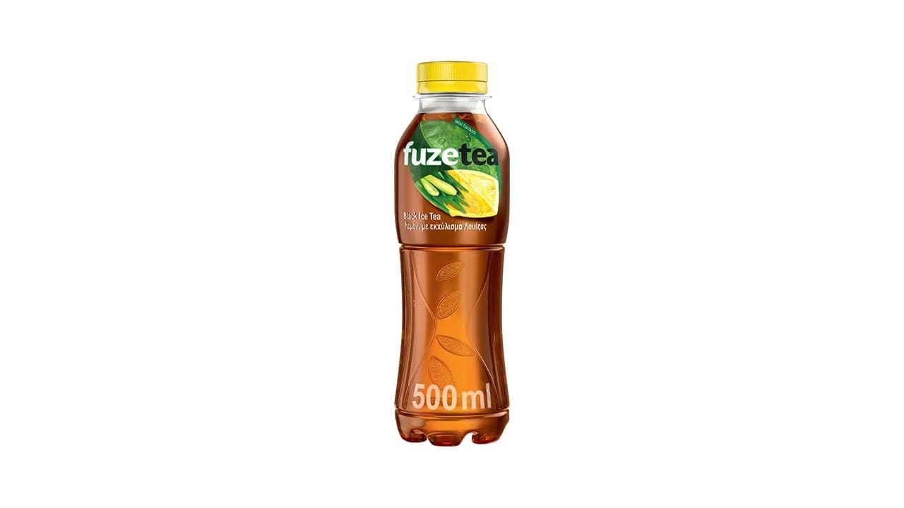 FuzeTea black ice tea λεμόνι με εκχύλισμα λουίζας 500ml