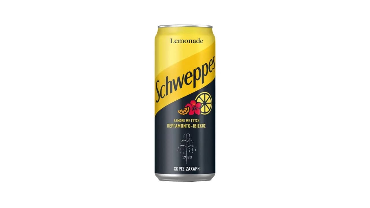 Schweppes lemonade with a hint of bergamot & hibiscus 330ml